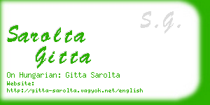sarolta gitta business card